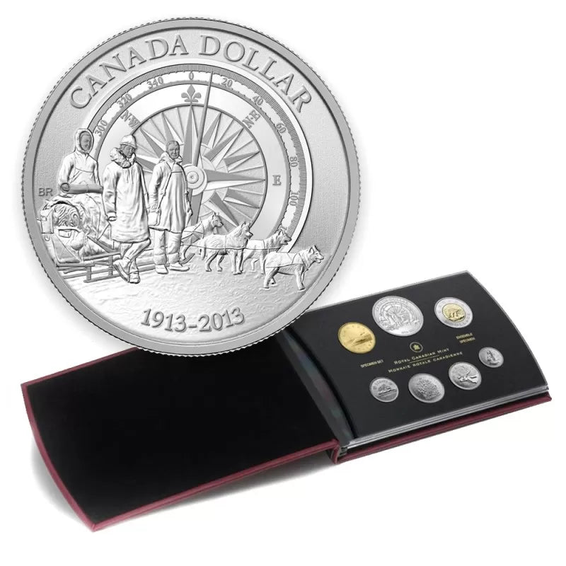 2013 Canada 7-Coin Silver Dollar Specimen Set: 100th Anniversary of The CANADIAN ARCTIC EXPEDITION (1913-2013)