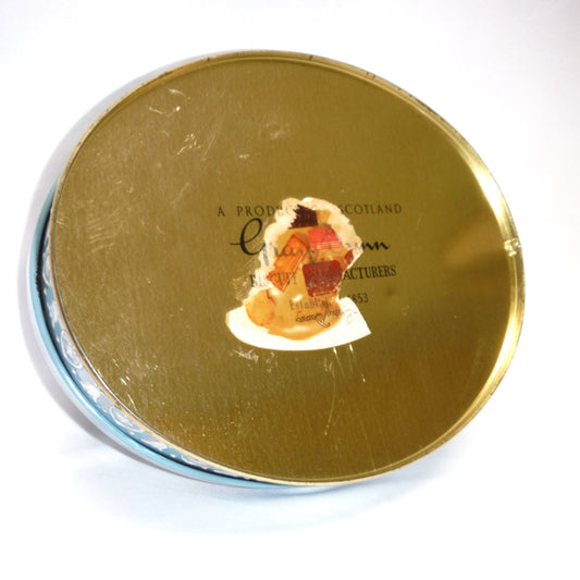 GRAY DUNN Vintage Oval Tin in Greek-Style Robin's Egg Blue: 'THE DANCING NYMPH'