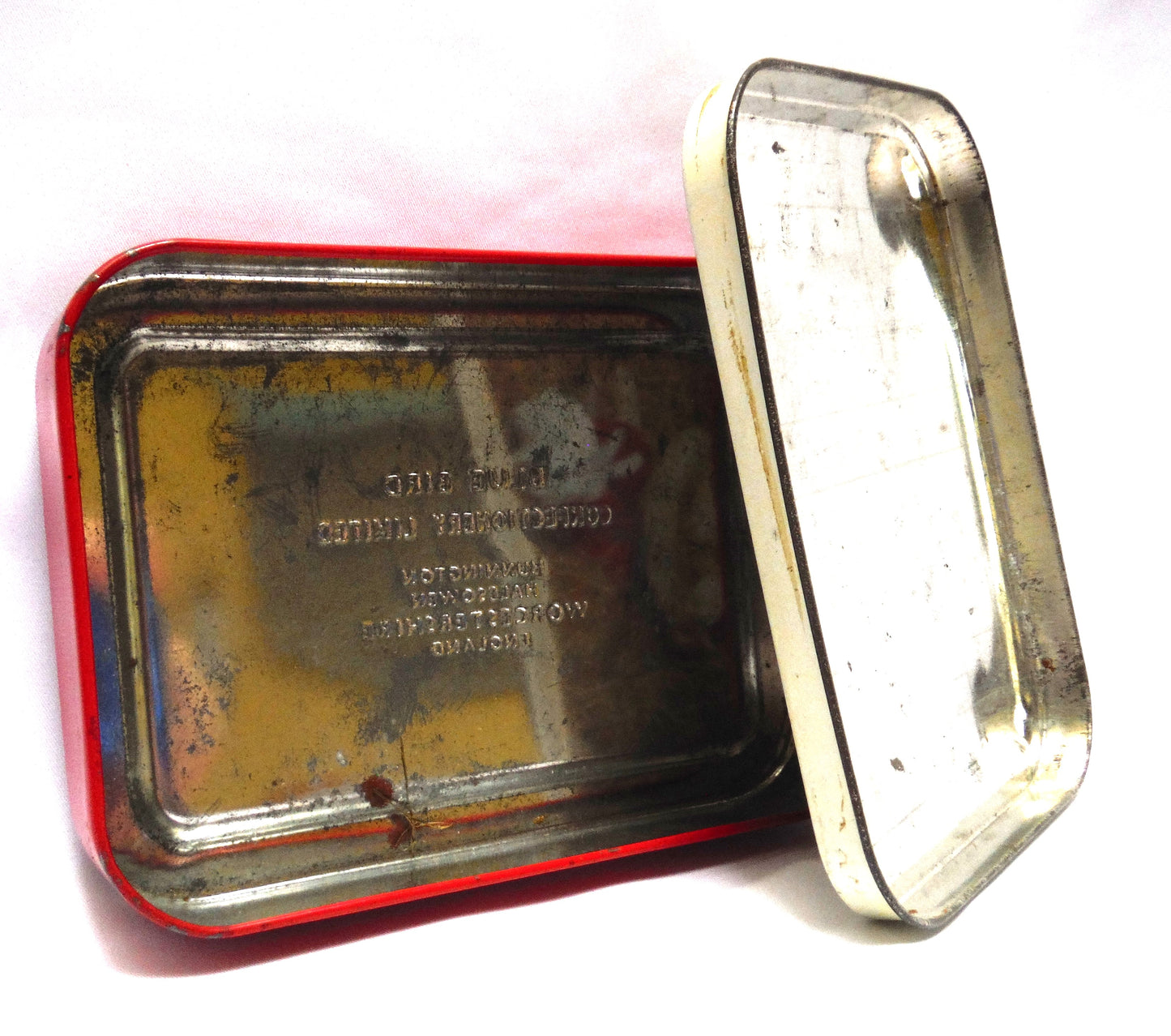 Antique Pocket Tin by Blue Bird Confectionery Limited: 'EASTER GIRL, CHICKS & ONE-RABBIT'