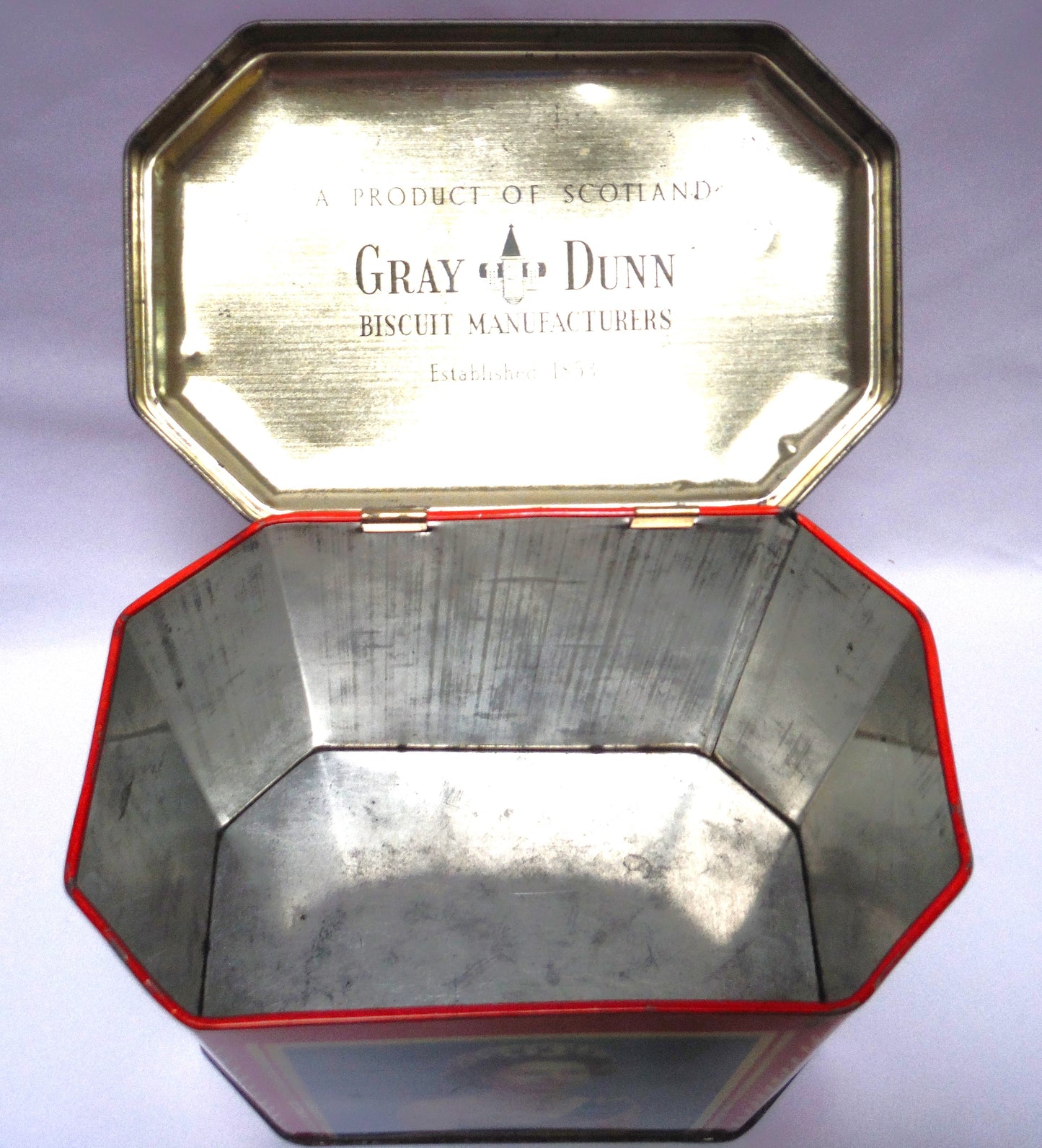 Queen Elizabeth II & Prince Phillip 1959 Vintage Tin of the St. Lawrence Seaway Opening featuring The American Flag!