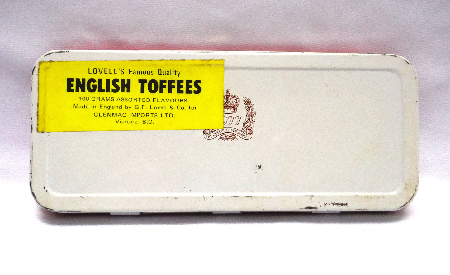 1952-1977 The Queen's Silver Jubilee Collectible Tin Can by Lovell's Famous English Toffee!