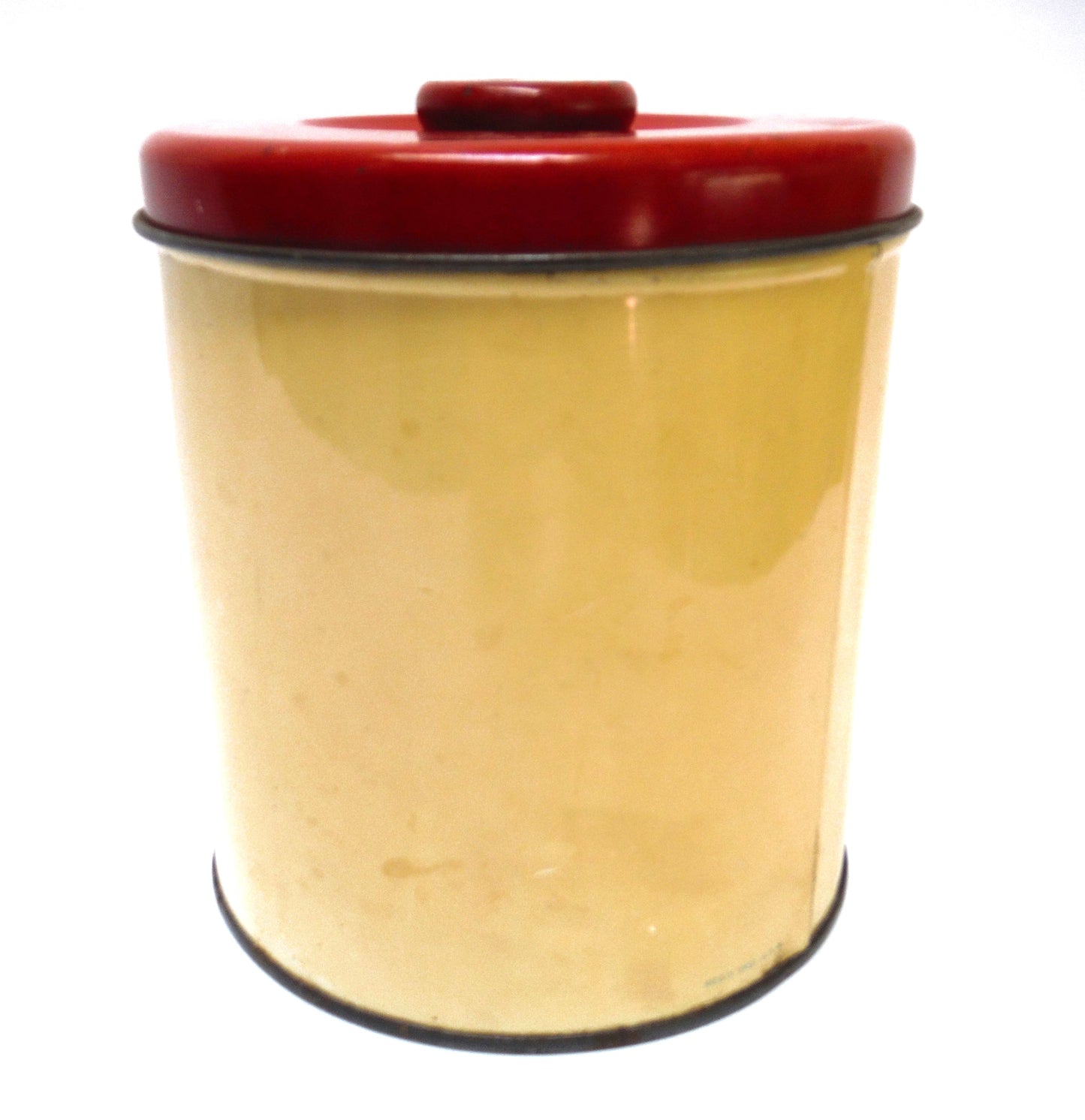 Vintage 1952 Tea Caddy by G.S.W. Metal Company: 'Red and Yellow Roses'