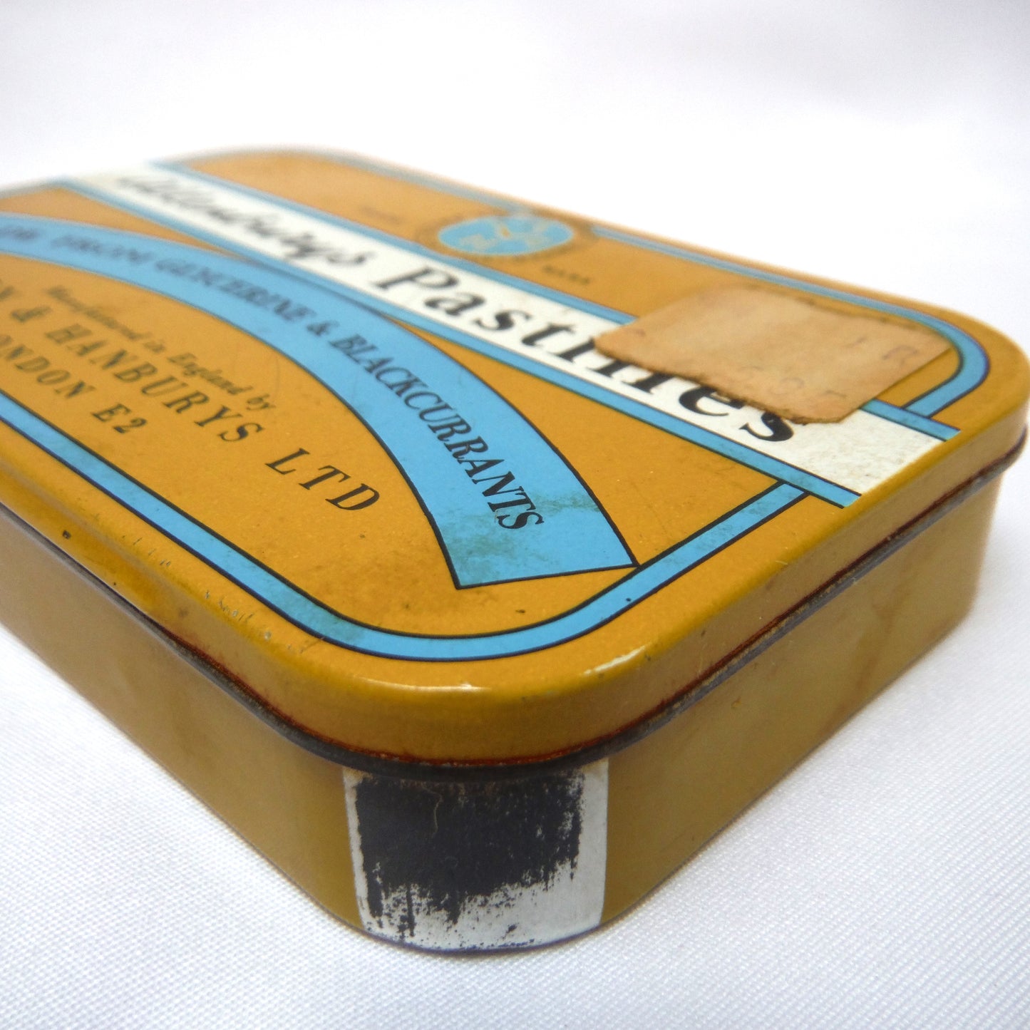 Small Vintage Hinged-Lid Lozenge Tin Container by ALLENBURYS PASTILLES