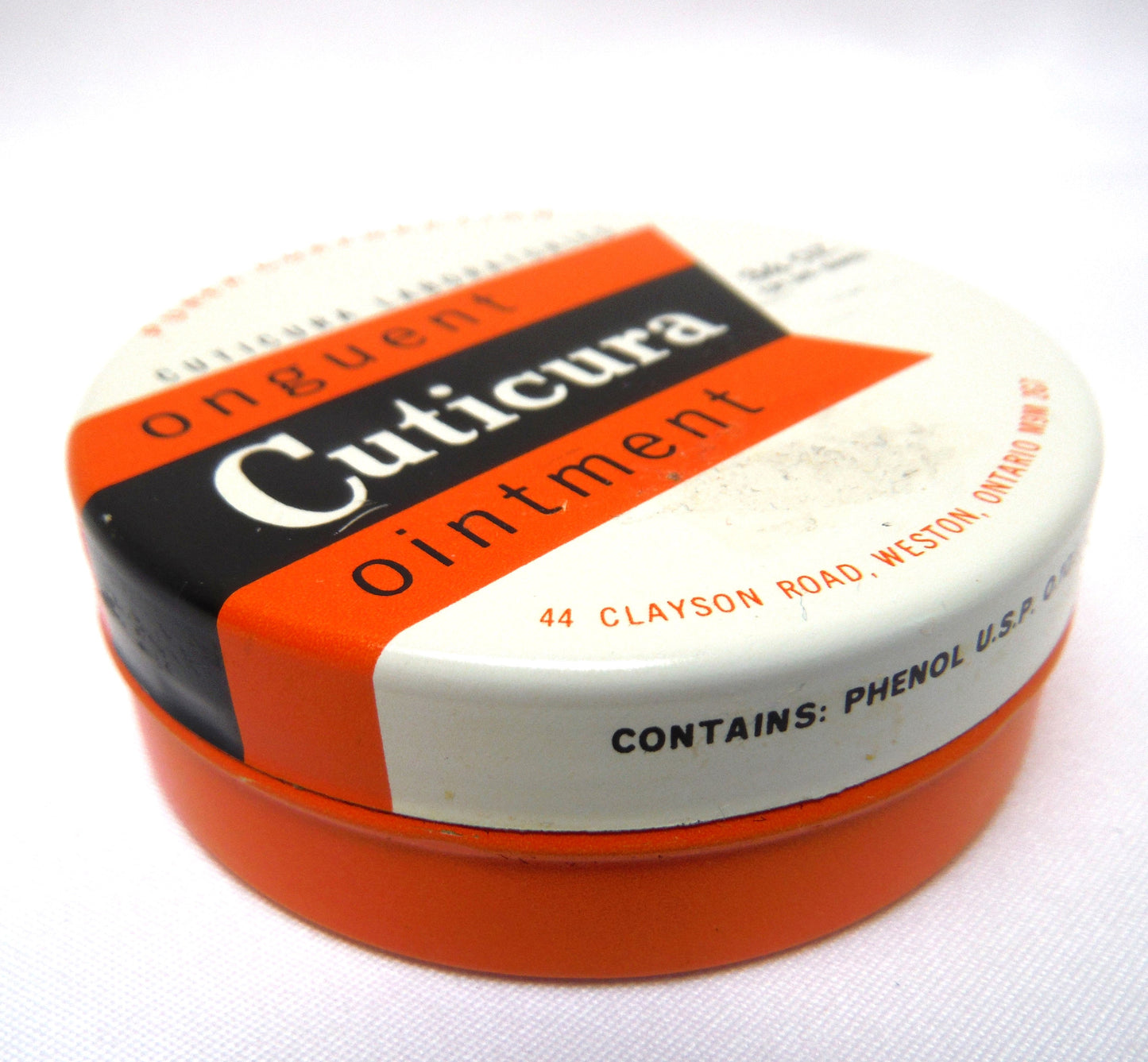 Cuticura Ointment Vintage Tin, by The Purex Corporation of Batavia, Illinois, USA