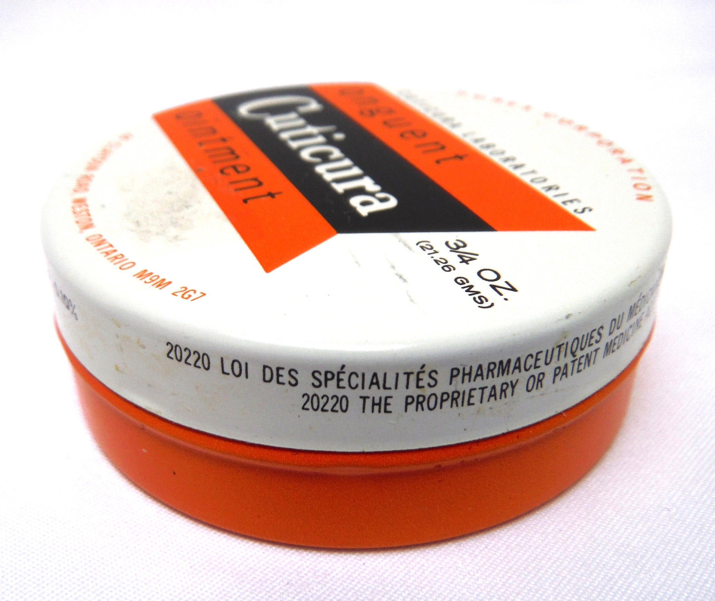 Cuticura Ointment Vintage Tin, by The Purex Corporation of Batavia, Illinois, USA