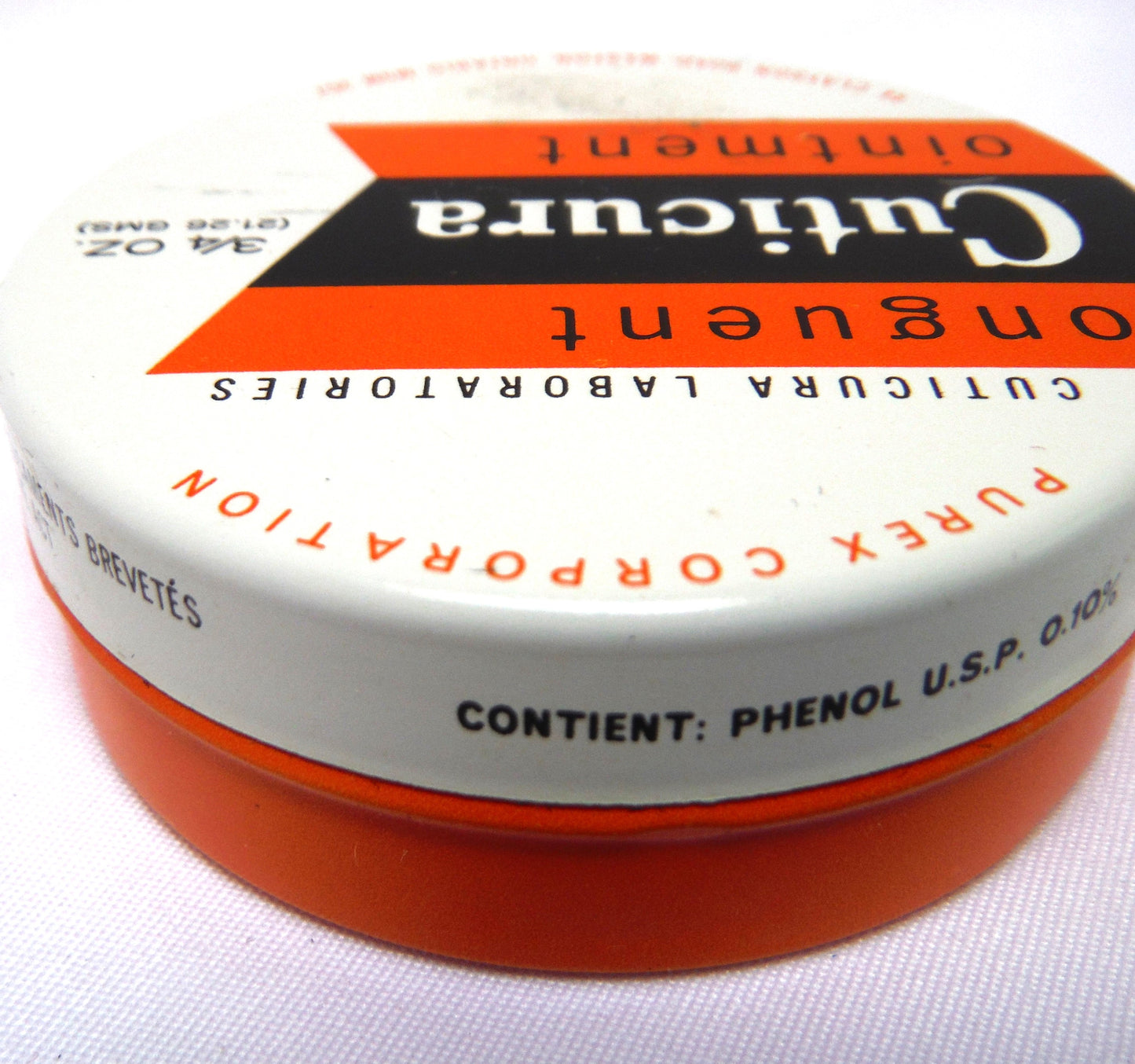 Cuticura Ointment Vintage Tin, by The Purex Corporation of Batavia, Illinois, USA