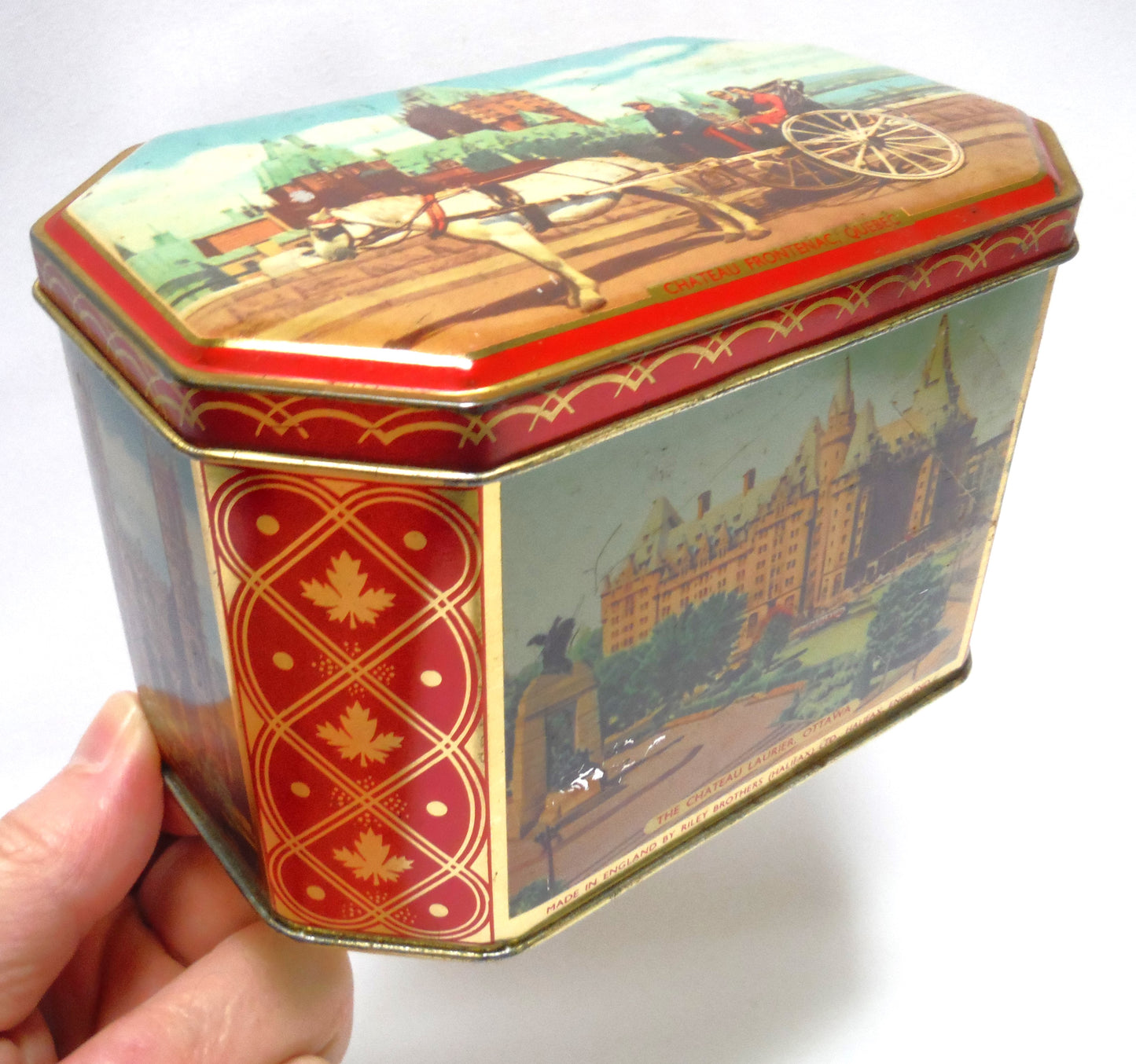 Vintage Toffee Tin by RILEY BROTHERS of Halifax, England: 'FAMOUS OTTAWA LANDMARKS'