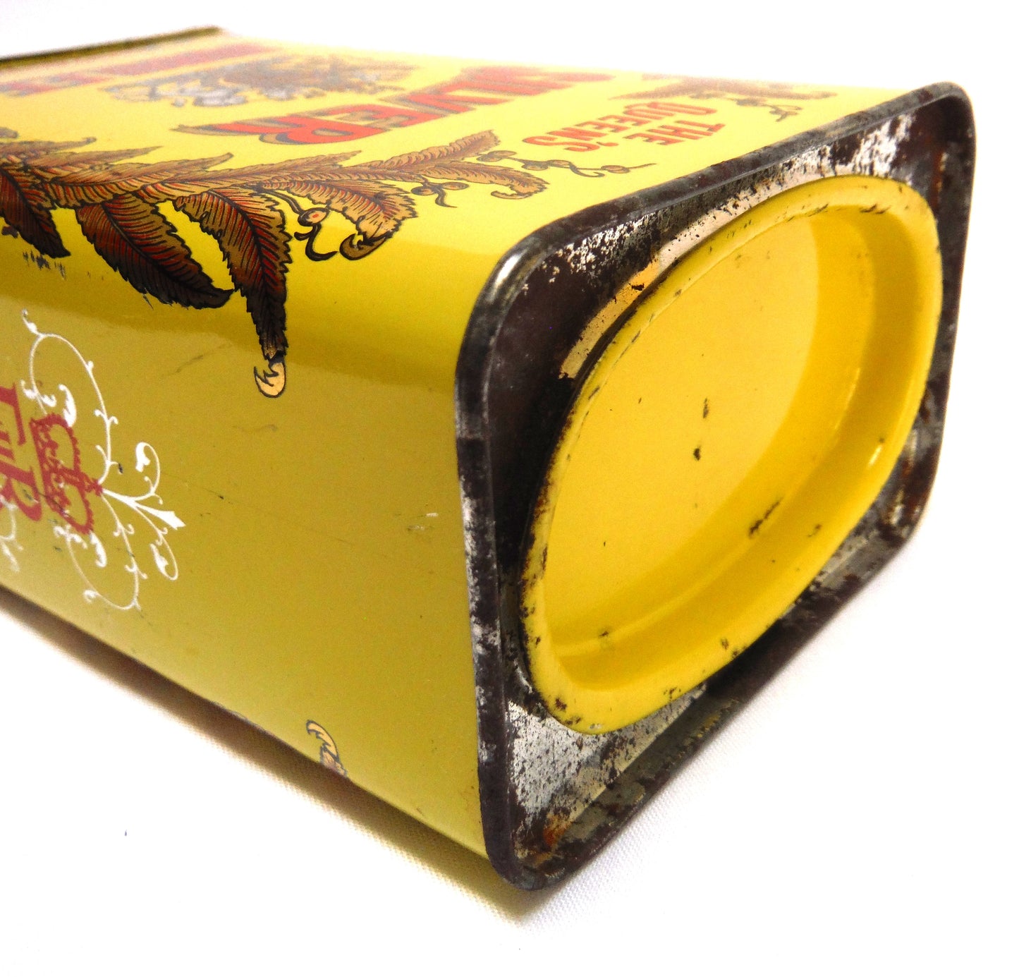 Vintage 1977 Colman's Mustard Yellow Tin Celebration Container: 'THE QUEEN'S SILVER JUBILEE 1952-1977'