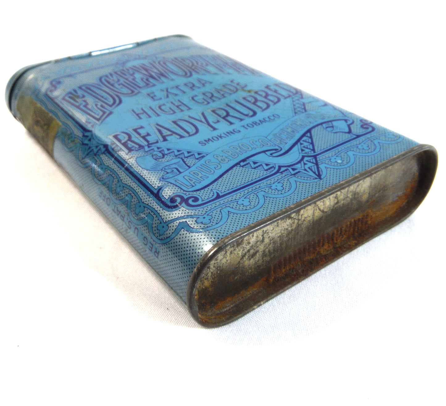 Vintage Smoking Tobacco Pocket Tin by Larus & Bros. Ltd of Richmond, Virginia: 'EDGEWORTH SMOKING TOBACCO'