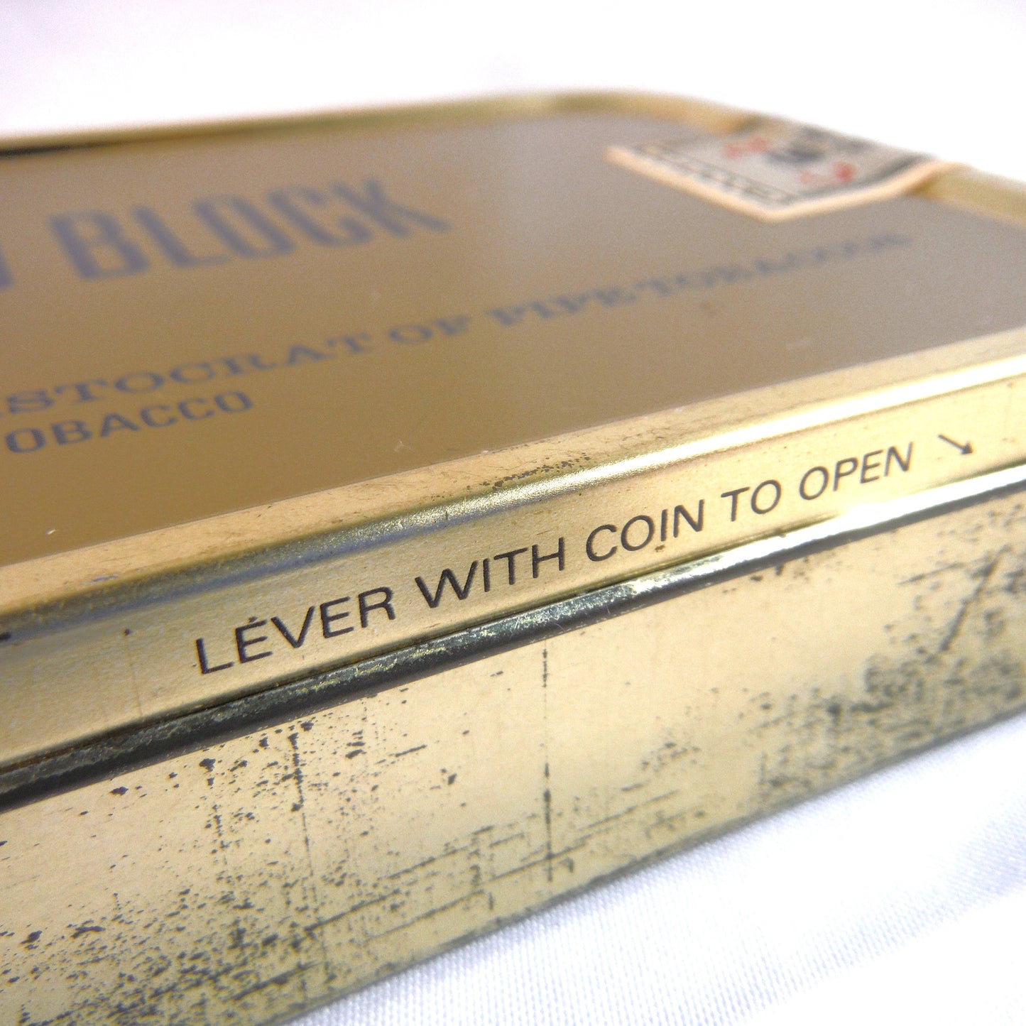 GOLD BLOCK: The Aristocrat of Pipe Tobaccos, Vintage Tin with Canada C2 Stamp