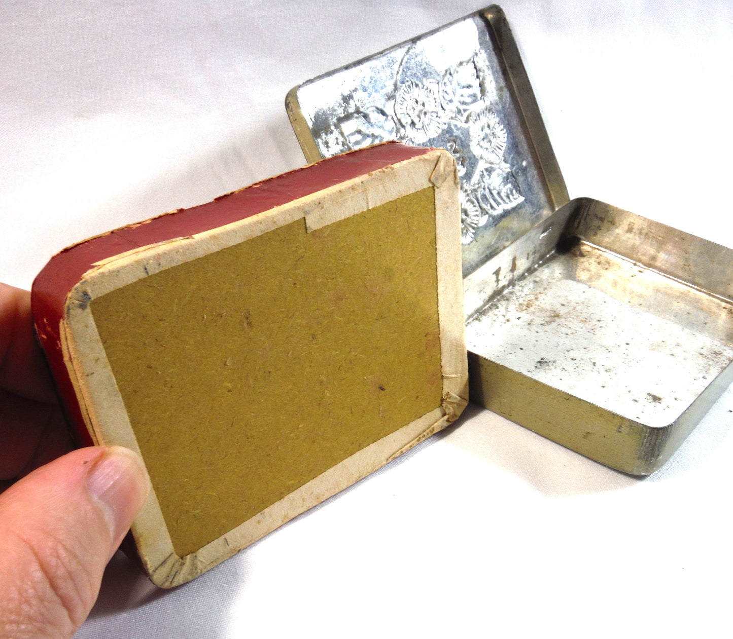 Antique HAIR PINS Hinged-Pocket Container by Hudson Scott and Sons of Carlisle