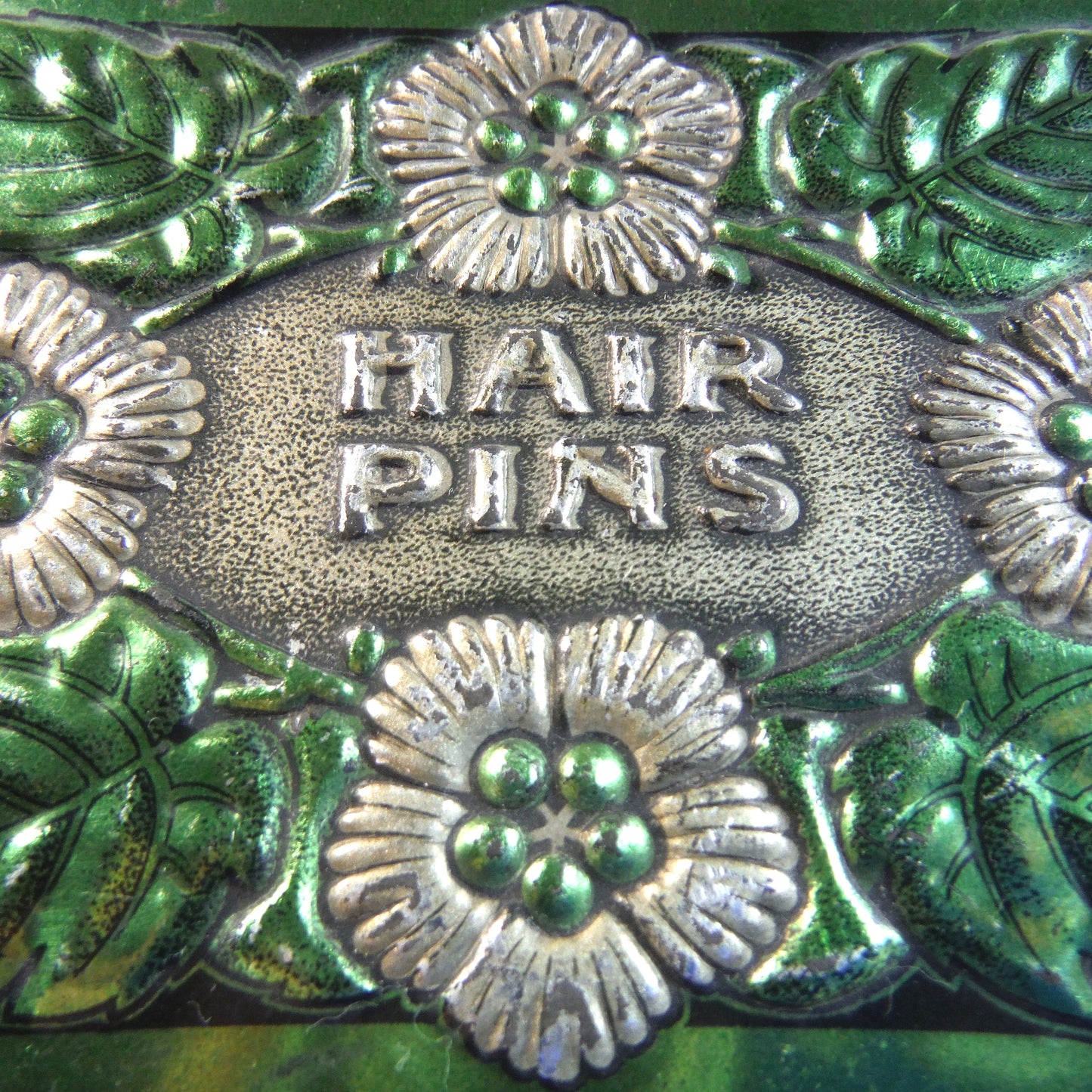 Antique HAIR PINS Hinged-Pocket Container by Hudson Scott and Sons of Carlisle