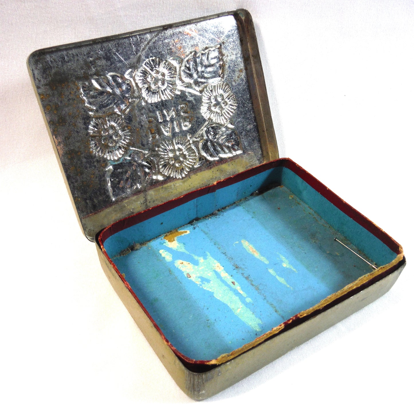 Antique HAIR PINS Hinged-Pocket Container by Hudson Scott and Sons of Carlisle