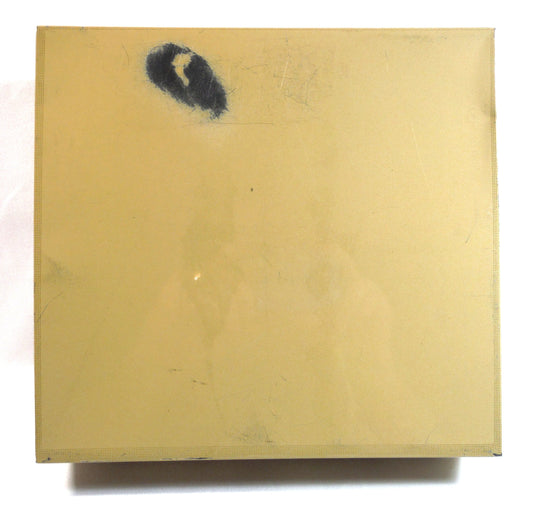 A Delightfully Old Vintage Tin Container: Black Cat Crosses the Road in an English Village Needlepoint Scene