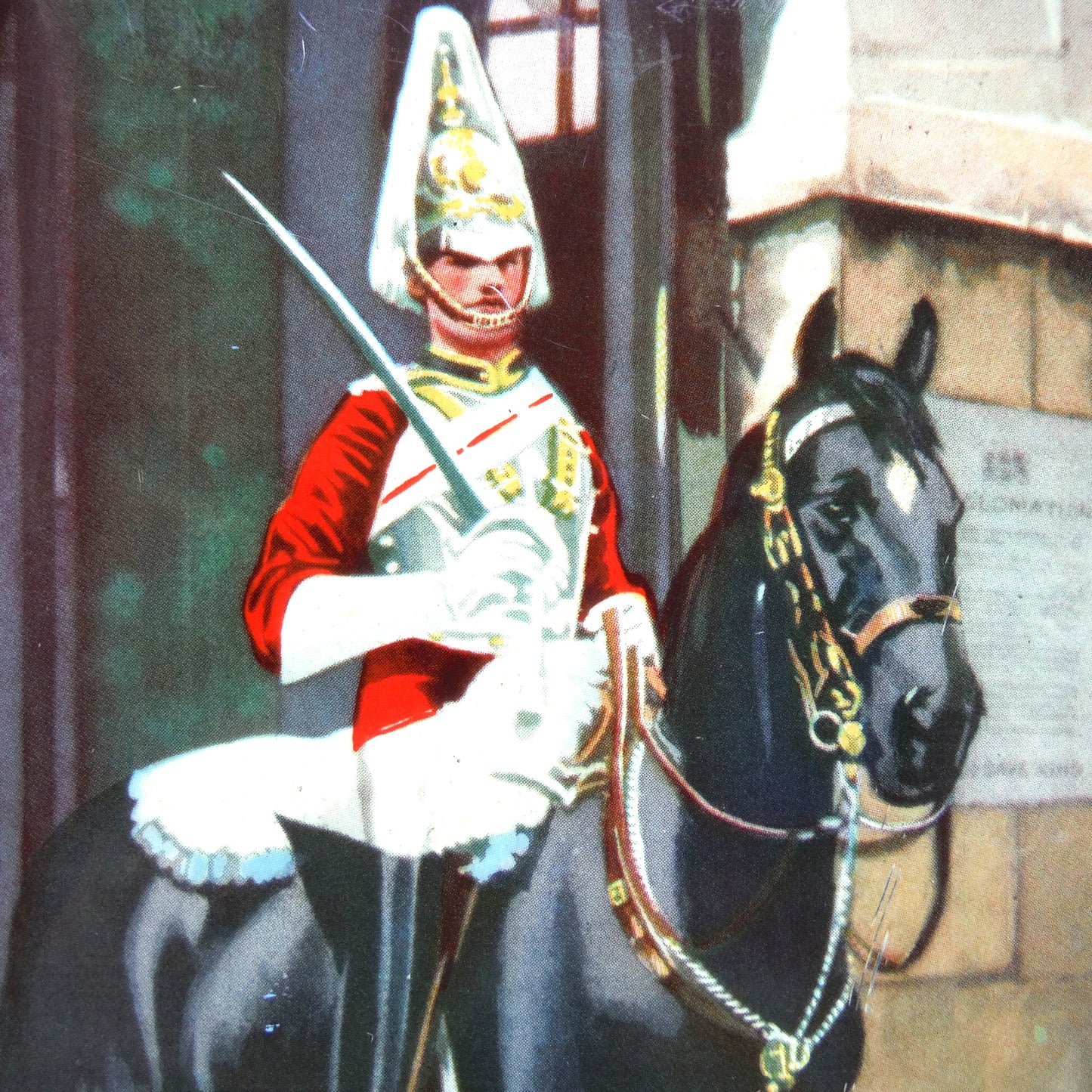 Mid-Century Vintage Tin Container:' Whitehall Queen's Mounted Sentry Horse Guard'