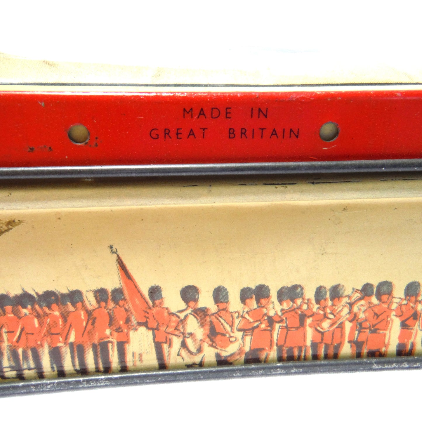 Mid-Century Vintage Tin Container:' Whitehall Queen's Mounted Sentry Horse Guard'