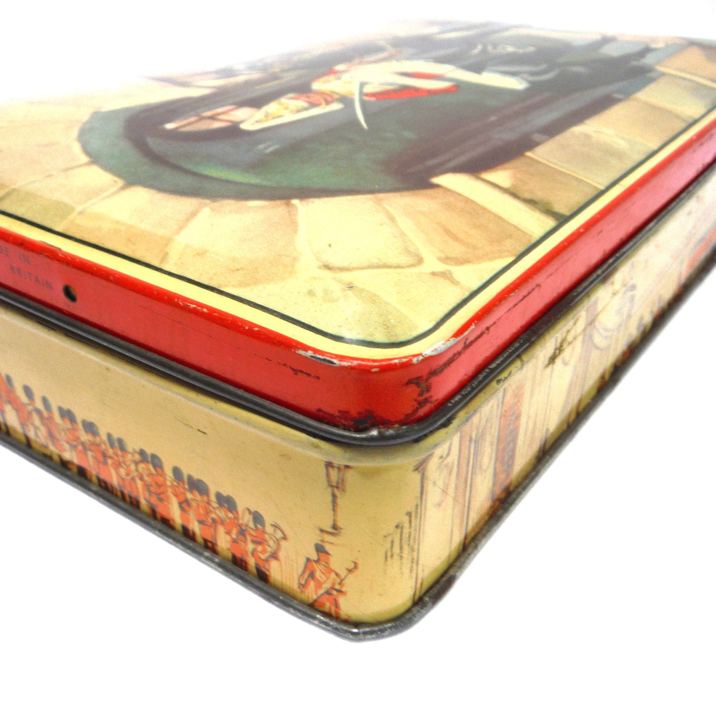Mid-Century Vintage Tin Container:' Whitehall Queen's Mounted Sentry Horse Guard'