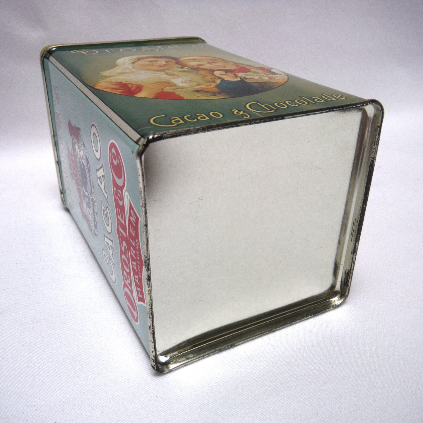 Vintage Droste & Co. Tin Caddy Container of Haarlem, Holland: 'DROSTE'S CACAO and CHOCOLADE'