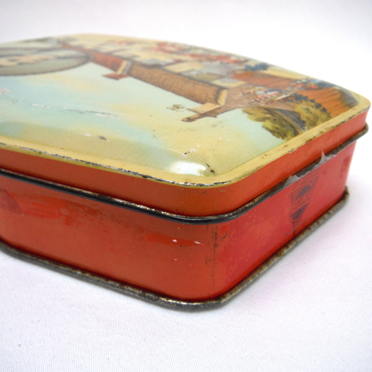 Antique Tin Container by Horner & Company, Featuring ROBBIE BURNS COTTAGE in Ayr, Scotland