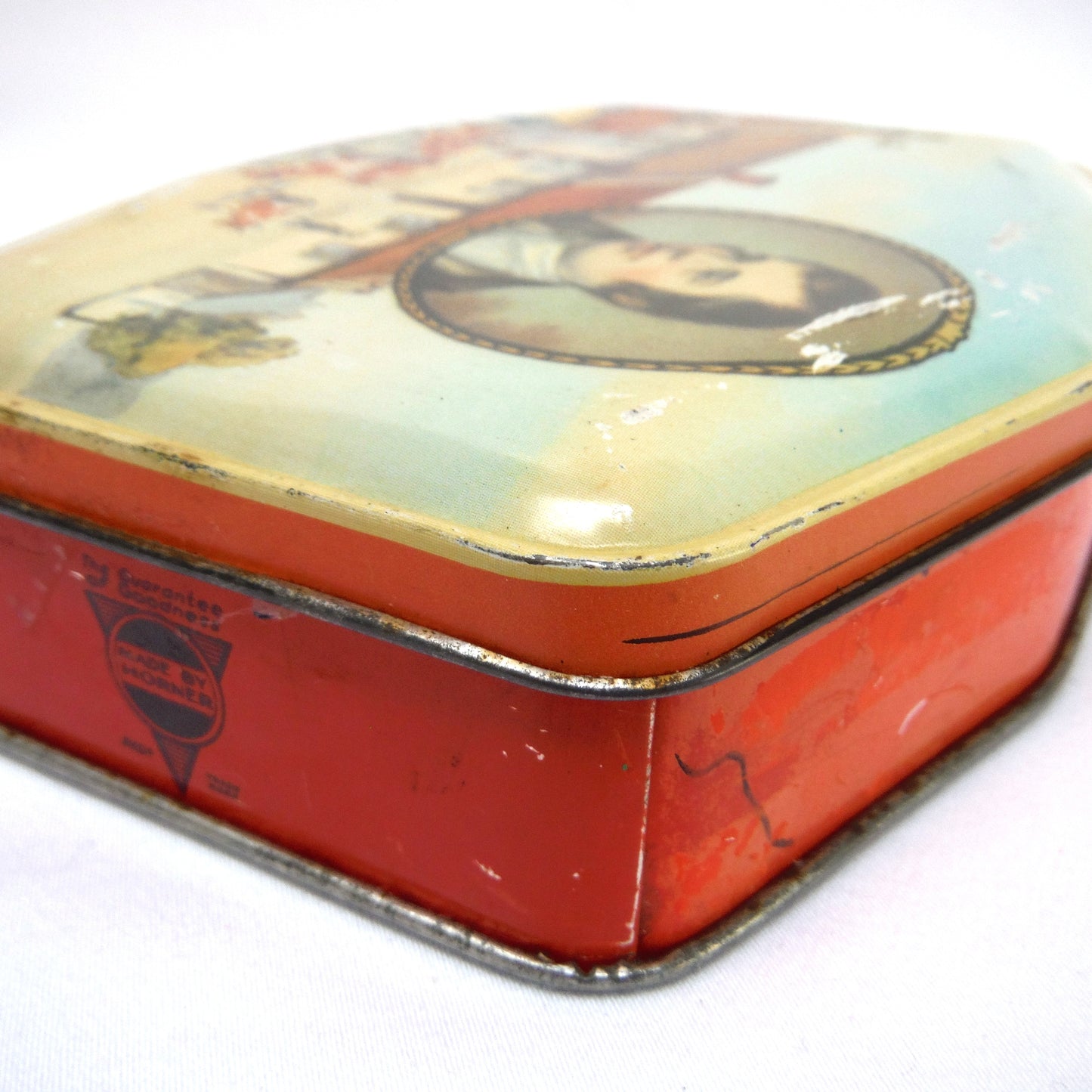 Antique Tin Container by Horner & Company, Featuring ROBBIE BURNS COTTAGE in Ayr, Scotland