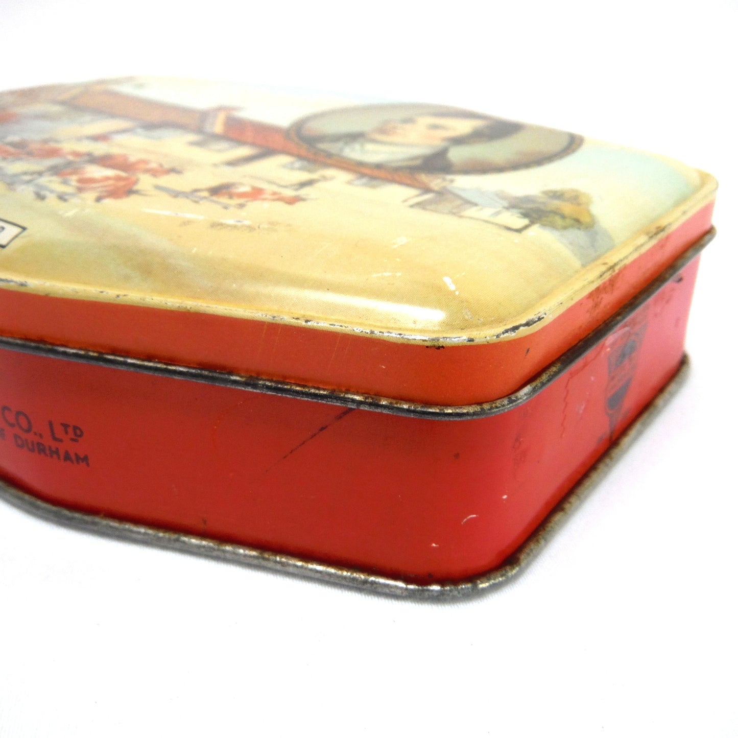 Antique Tin Container by Horner & Company, Featuring ROBBIE BURNS COTTAGE in Ayr, Scotland