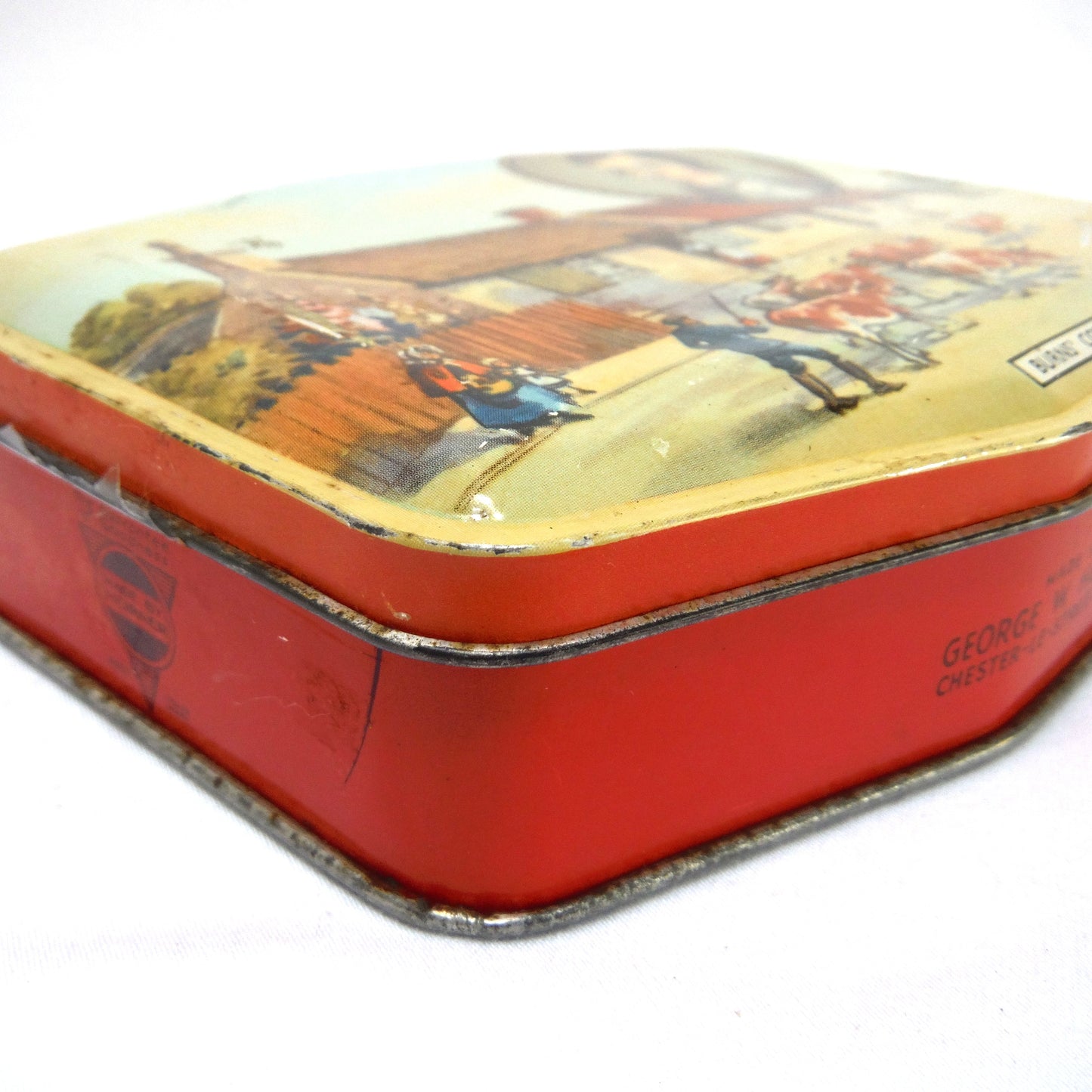 Antique Tin Container by Horner & Company, Featuring ROBBIE BURNS COTTAGE in Ayr, Scotland