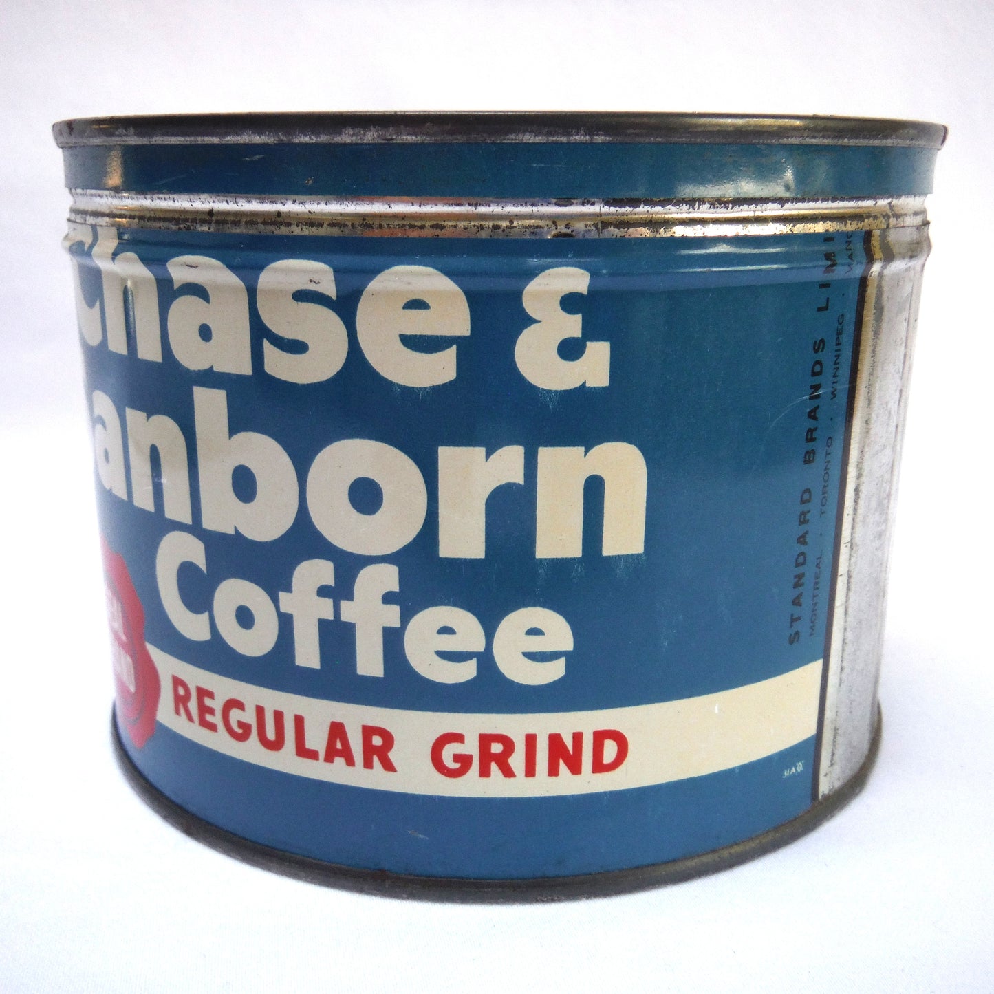 CHASE & SANBORN COFFEE, Vintage Tin Container Complete With Original Top!