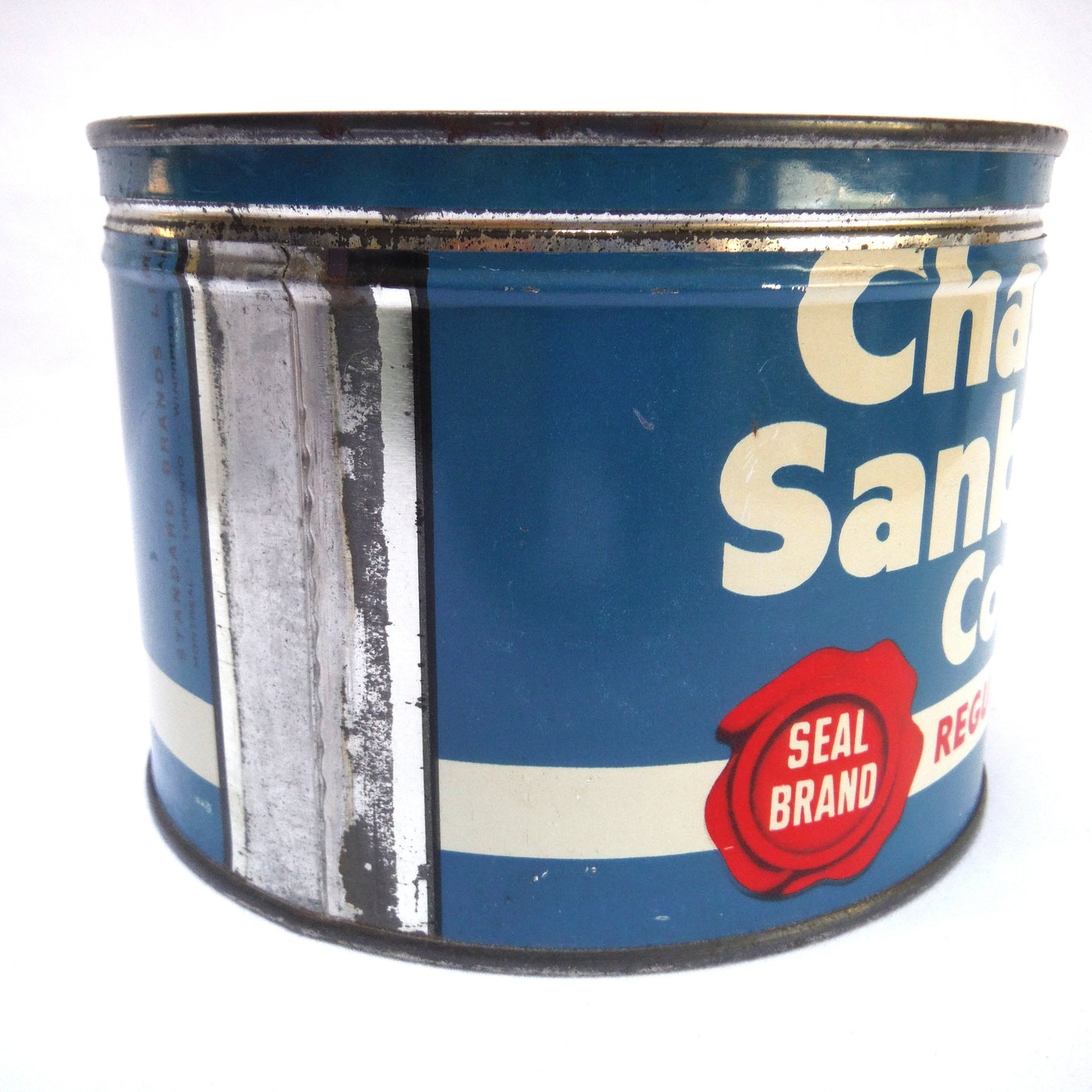 CHASE & SANBORN COFFEE, Vintage Tin Container Complete With Original Top!