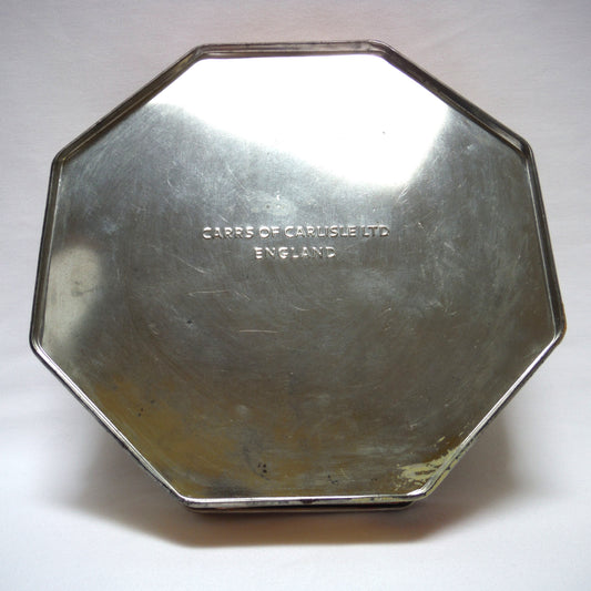 CARR'S THISTLE SHORTBREAD BISCUIT TIN, with Robert Burns Poem "Some hae meat and canna eat..."