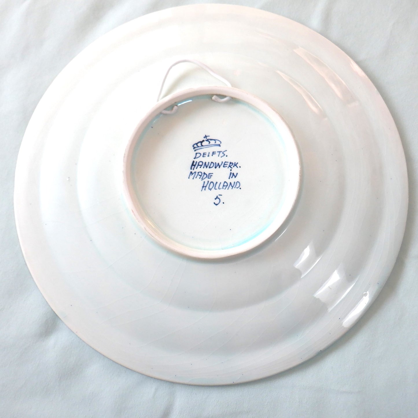 DELFTS BLUE Holland Mid-Century Handpainted Plate RARE 6-PIECE COLLECTOR SET, 1970's