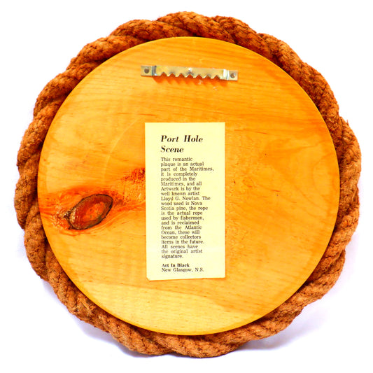 PORT HOLE SCENES, Original Vintage Nova Scotia Artwork by Lloyd G. Nowlan: THE FAMOUS SCHOONER BLUENOSE NOVA SCOTIA