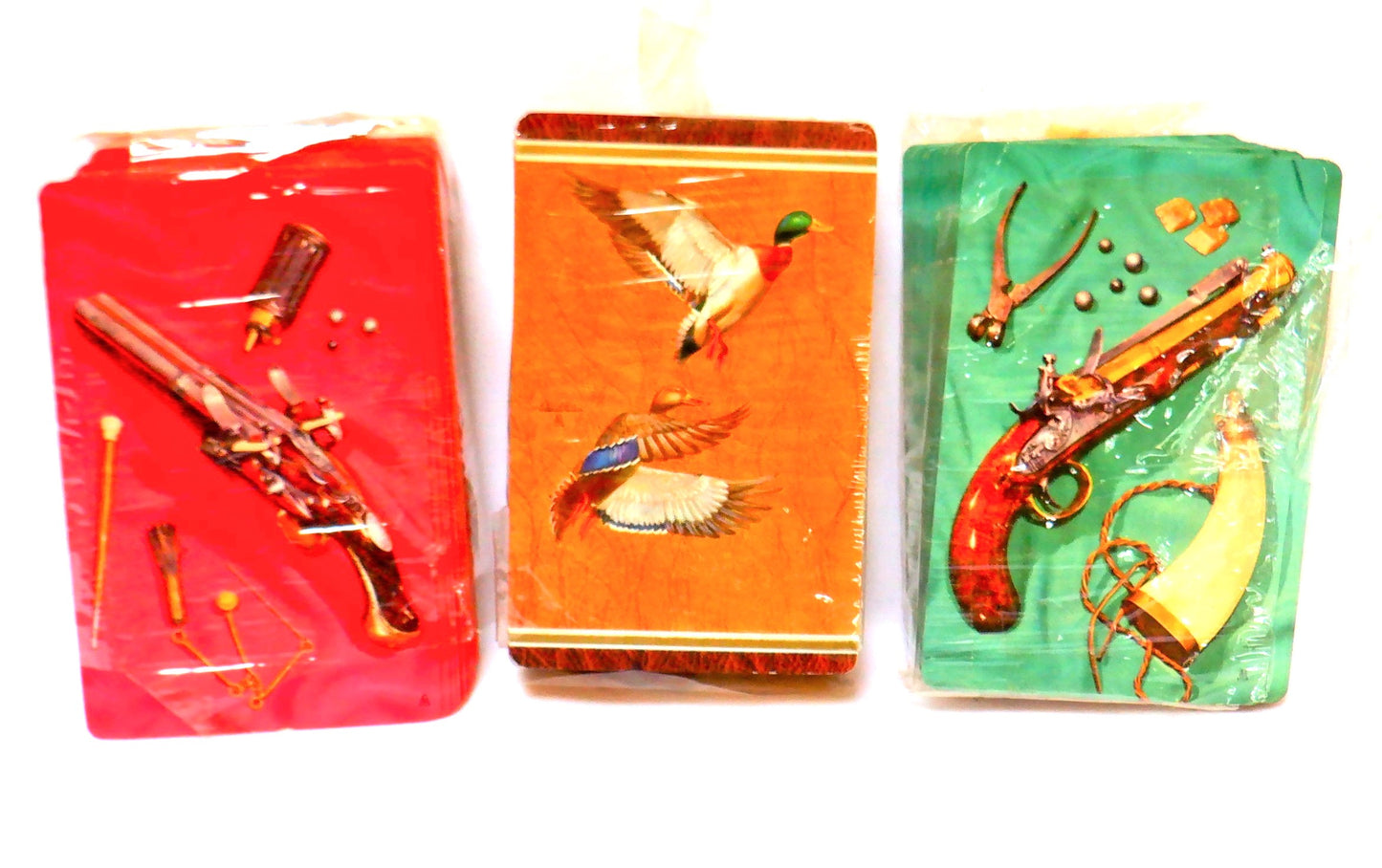 ANTIQUE AMERICAN PLAYING CARDS: Guns & Ducks by Brown & Bigelow of St. Paul, Minnesota, USA, 1940's (Priced per Deck)