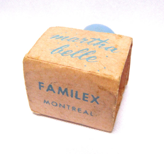 Miniature Vintage 1 inch MARTHA BELLE PERFUME SAMPLE BOTTLE, Montreal, Quebec, RARE Canadianna 1960's