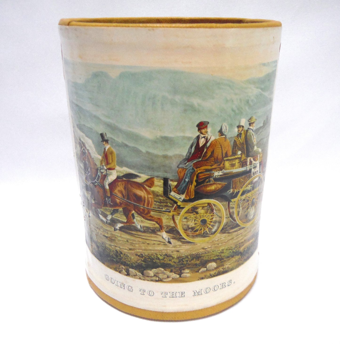 UNIQUE VINTAGE LEATHER OFFICE DESK PEN STORAGE CUP: Going To The Moors!