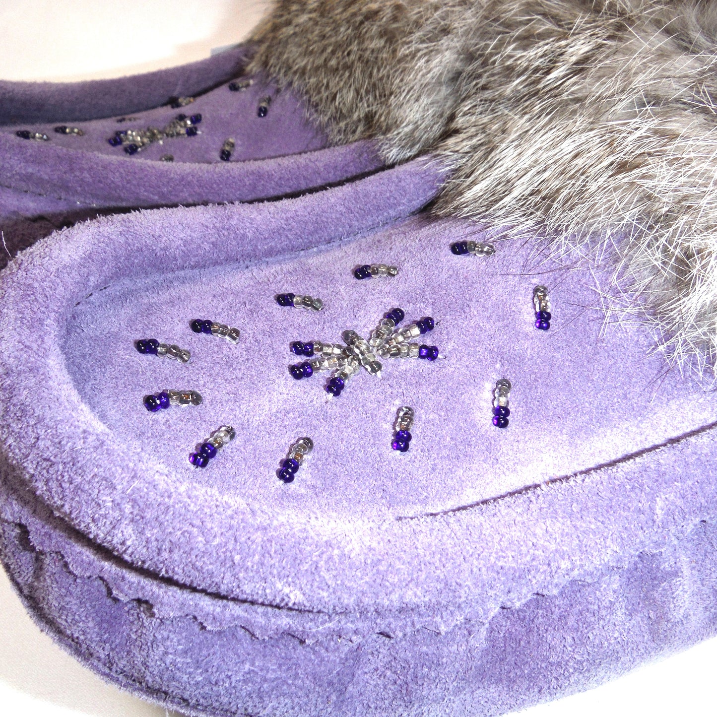 Vintage Laurentian Chief Moccasins, BRAND NEW Purple Size 11-L, by Eugene Cloutier of Quebec, Canada