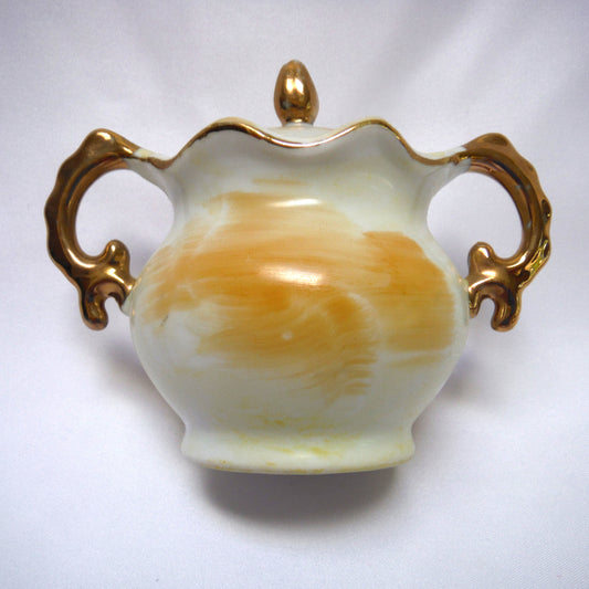 Mid-Century ENESCO Japanese Covered Sugar Bowl with original lid: "Wild Rose Design"