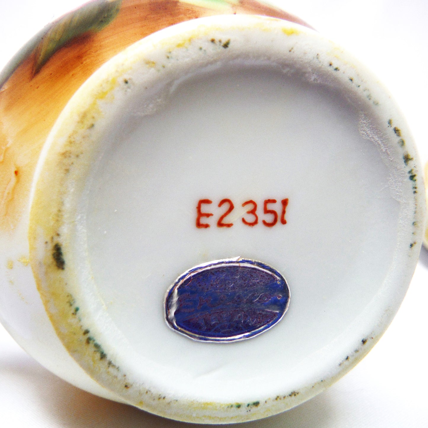 Mid-Century ENESCO Japanese Covered Sugar Bowl with original lid: "Wild Rose Design"