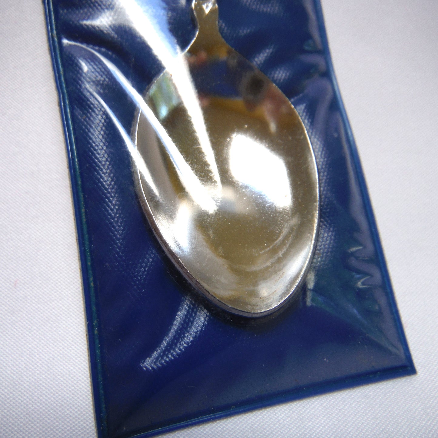 VINTAGE MINIATURE SPOON in original plastic pouch, Celebrating Sulphur Mountain Gondola, Banff Canada