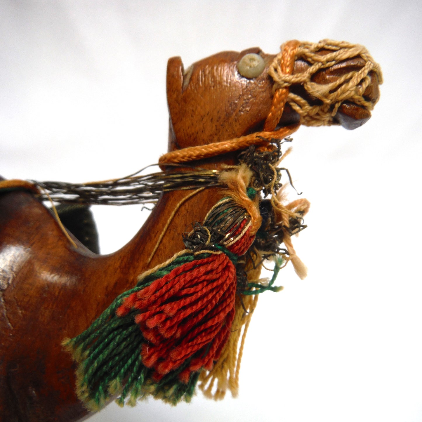Hand-Carved Antique CAMEL with stunning hand-made accoutrements; Early 1900's Middle East