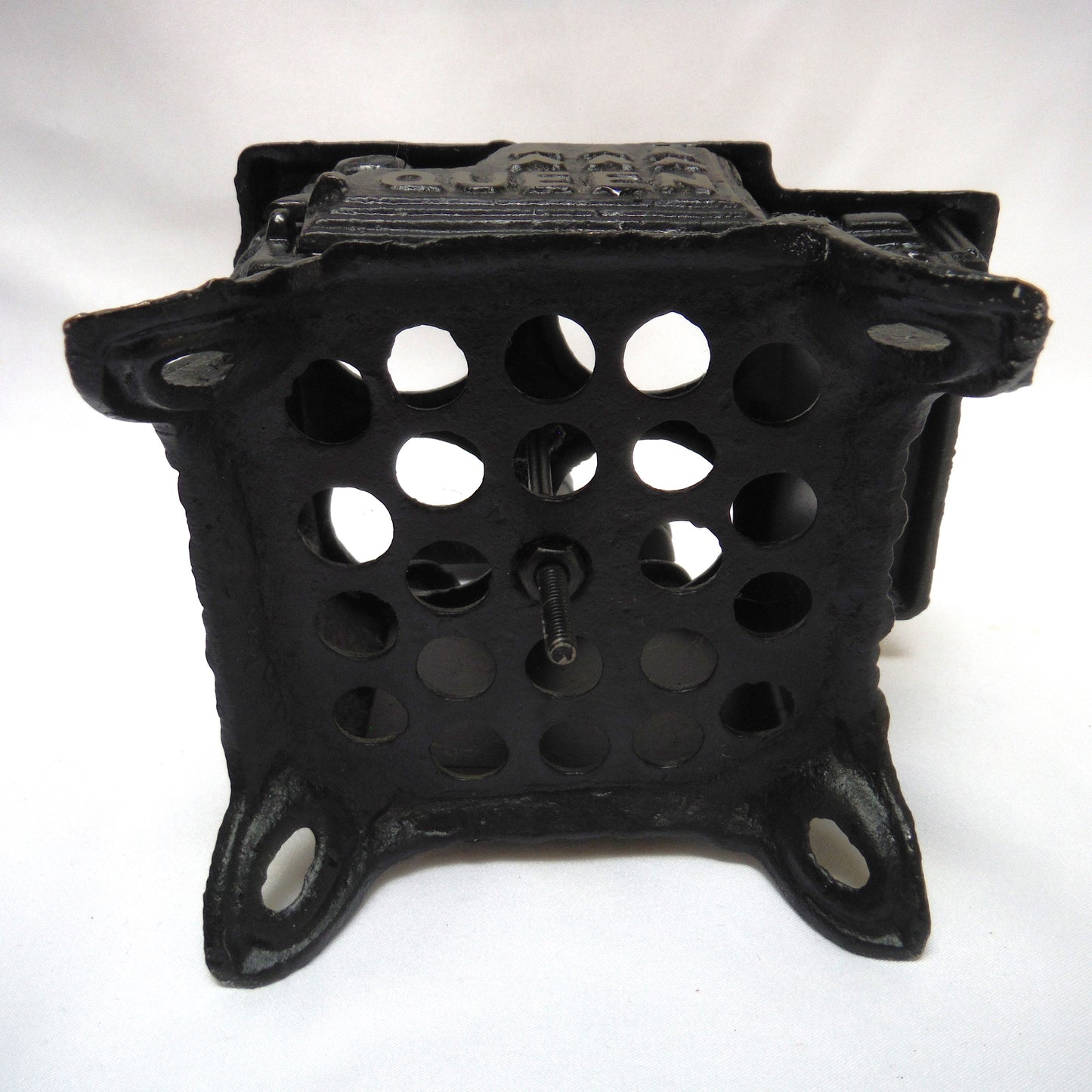 Antique CRESCENT BRAND Black Cast Iron Salesmans Miniature Stove, Beautiful Condition 1900's