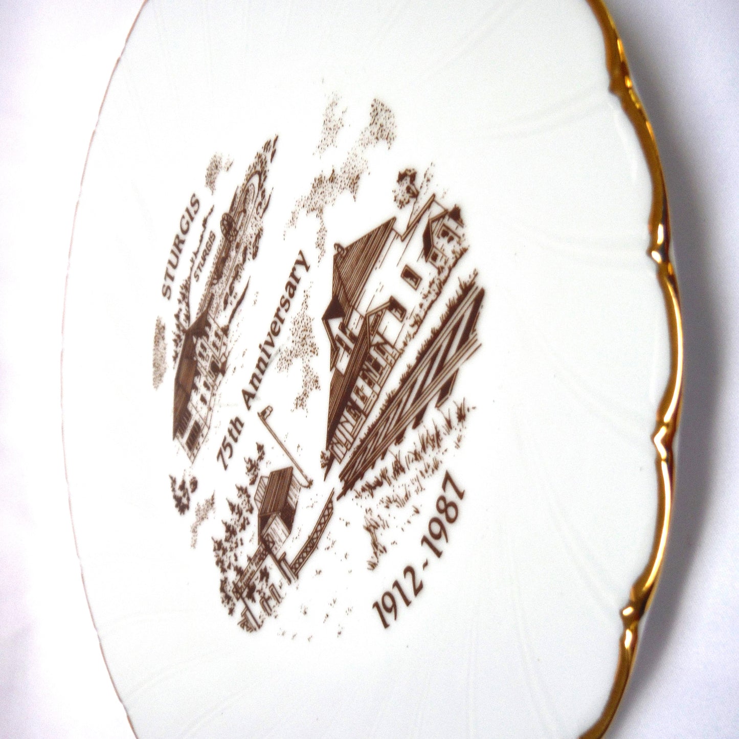STURGIS, South Dakota: Special Edition Vintage Decorative Plate Celebrating Their 75th Anniversary 1912-1987