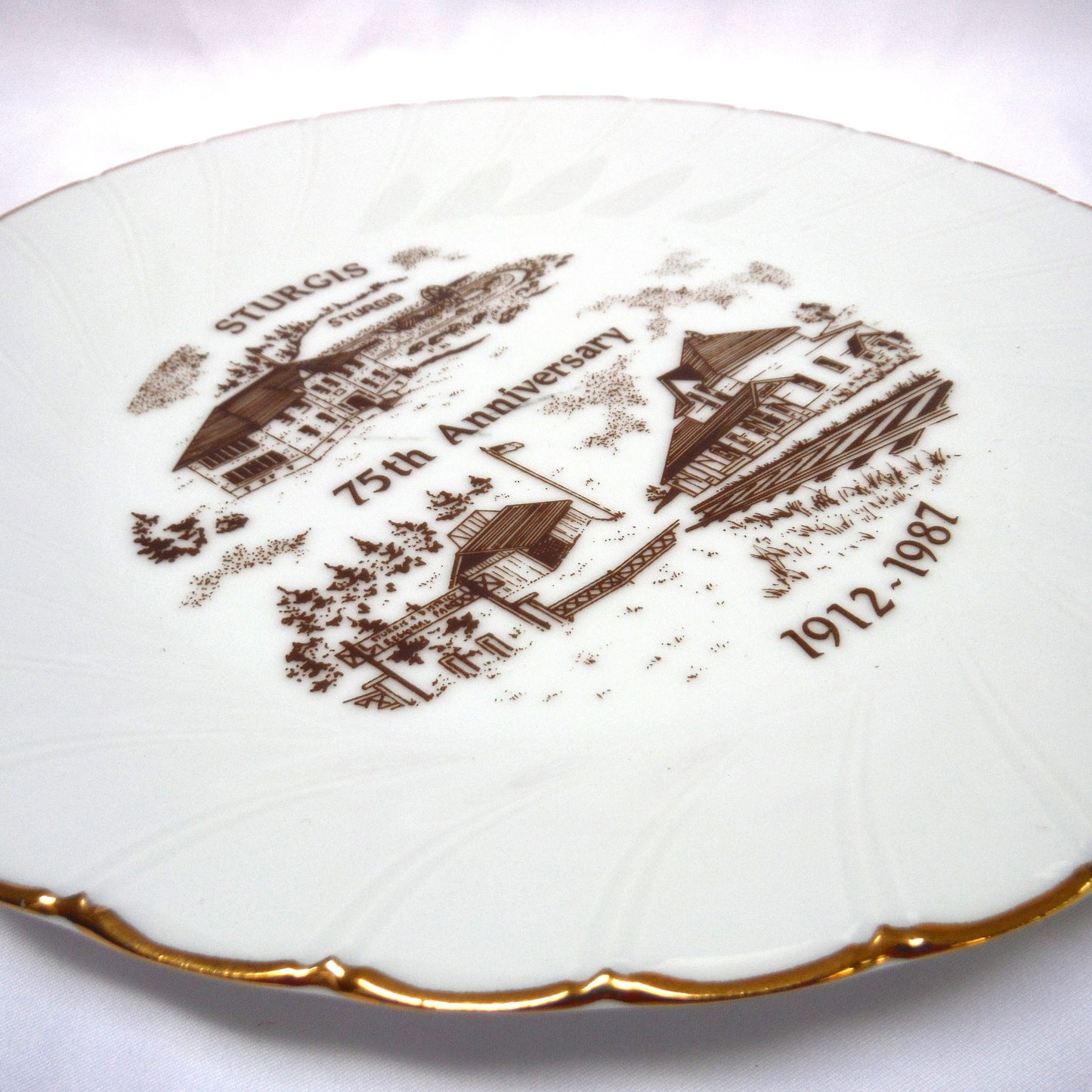 STURGIS, South Dakota: Special Edition Vintage Decorative Plate Celebrating Their 75th Anniversary 1912-1987