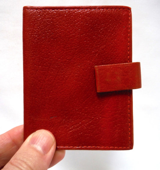 Vintage BUXTON 'OASIS' Genuine RED Leather WALLET-FOLD, with bonus mid-century photograph