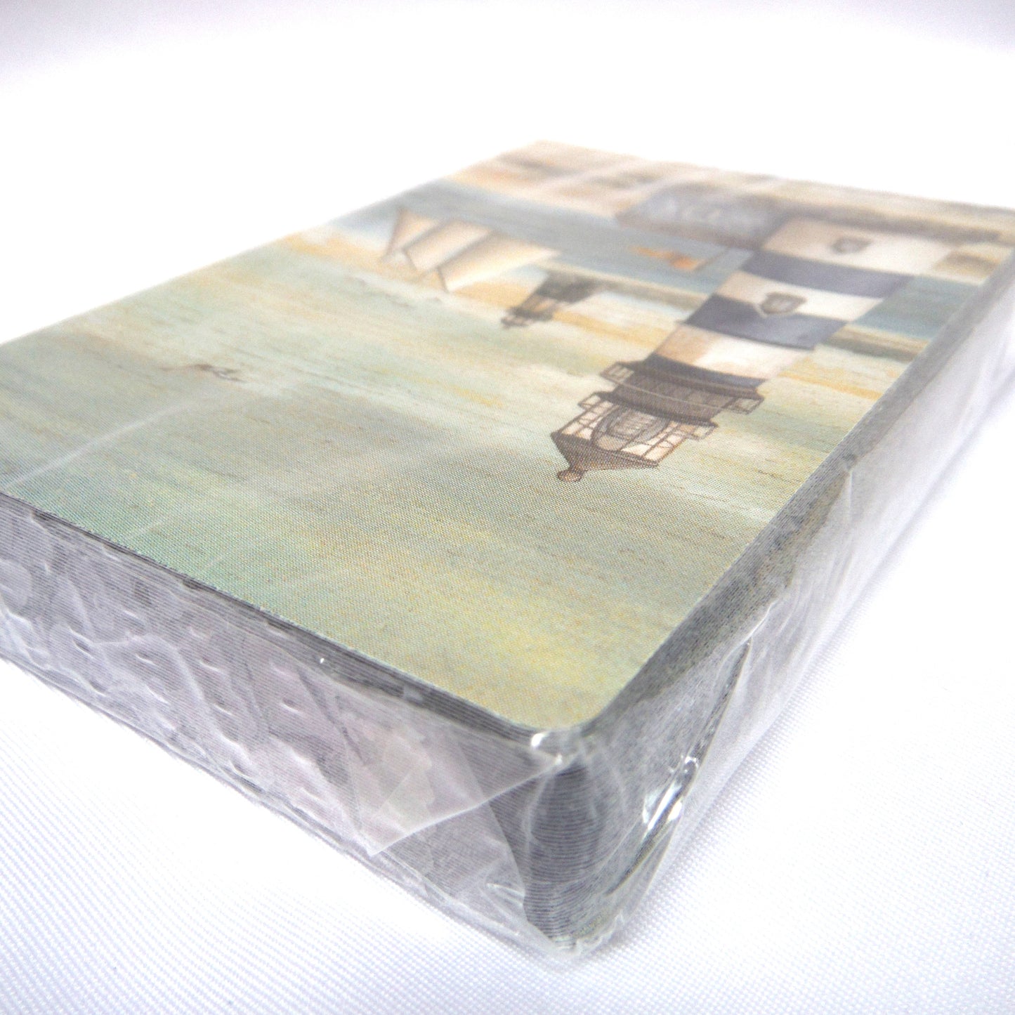 Brand-New Old-Stock Vintage PLAYING CARDS, Made in Quebec, Canada, and Featuring Lighthouses and Sailing Boats!
