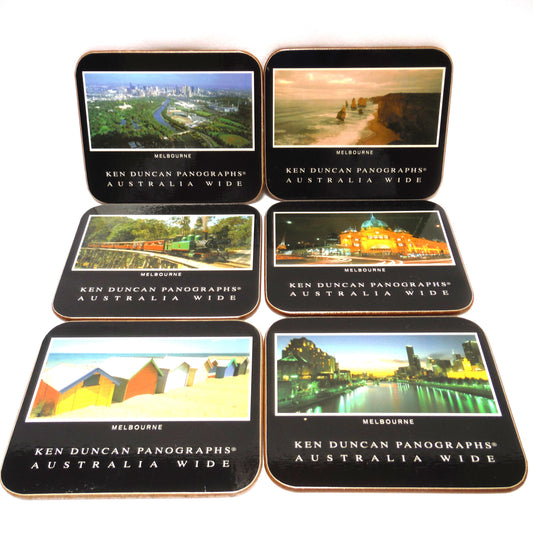 VINTAGE AUSTRALIAN 6-COASTER SET: “Ken Duncan Panograph Coasters by Jason Products of New Zealand”