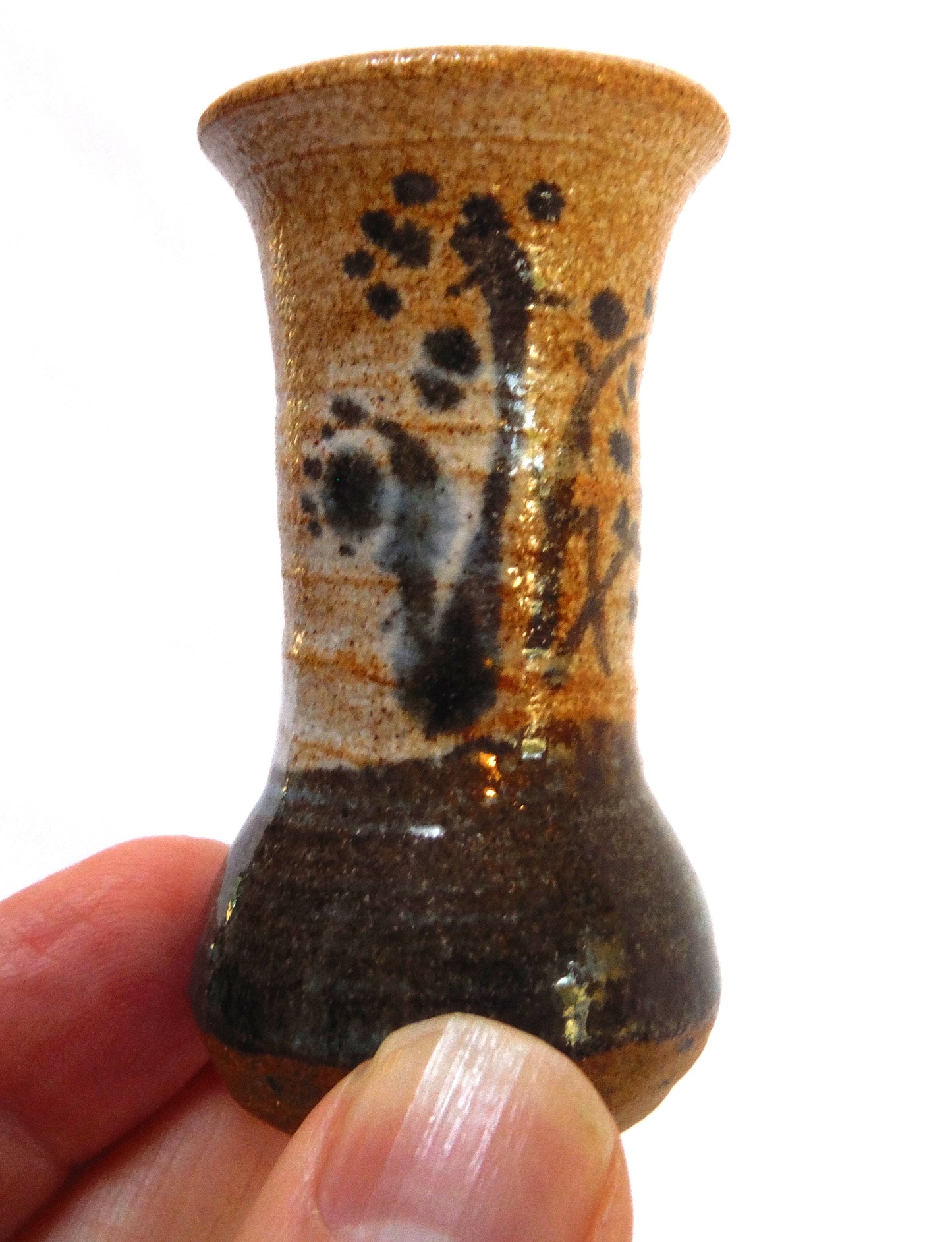 MINIATURE VASE EARTH TONES: Handmade by Agg of Qualicum, BC
