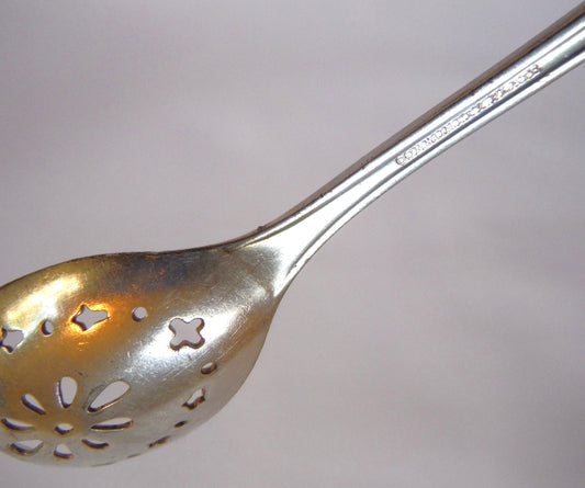 VINTAGE SIX-INCH LONG-HANDLED SIEVE SPOON