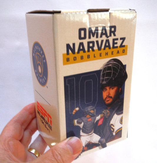 OMAR NARVAEZ of MILWAUKEE BREWERS FAME: Brand New in Original Box Bobblehead!