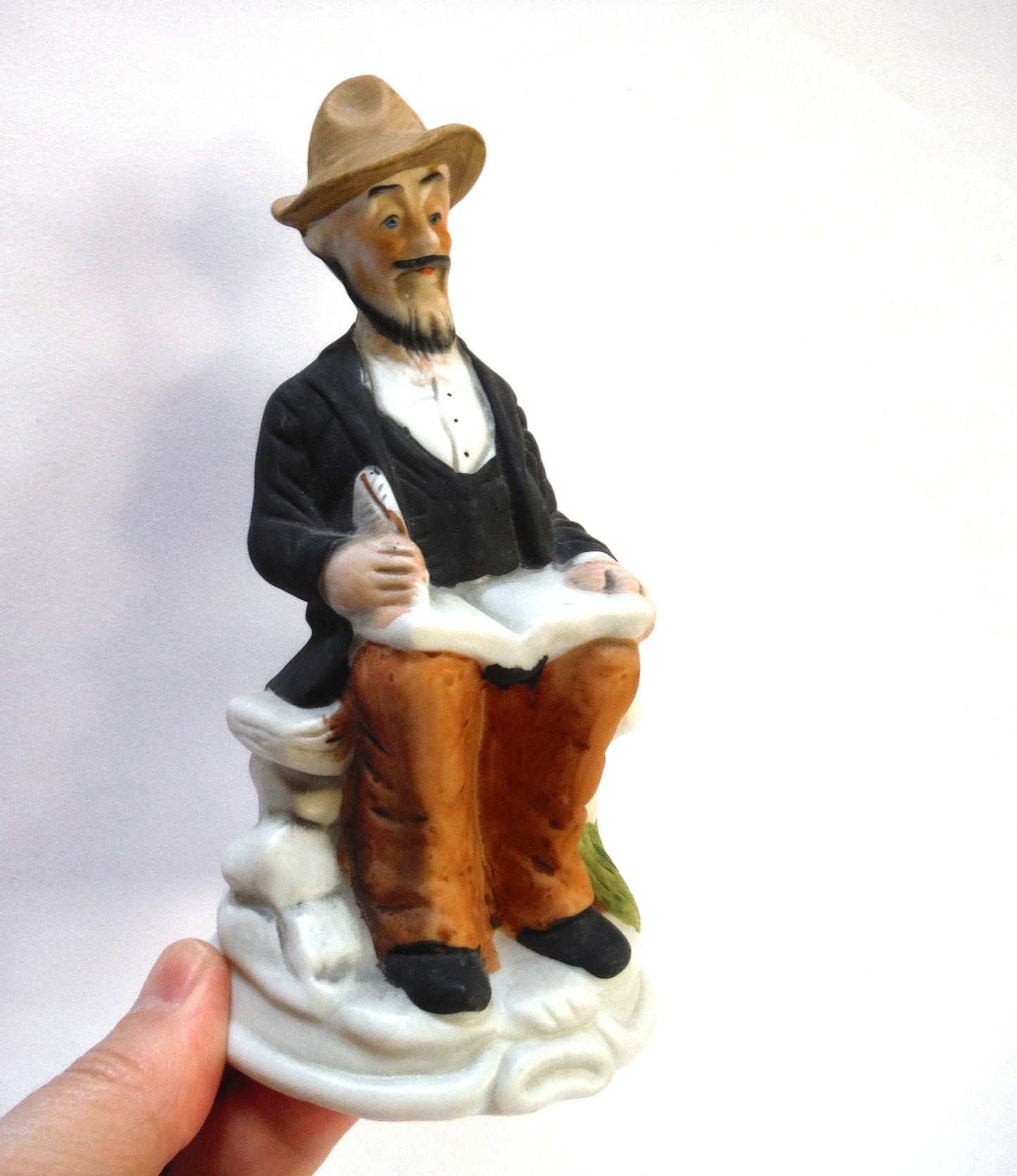 'OLD COUNTRY' GRANDMA & GRANDPA: Ceramic Hand-painted Statues by DBE of Taiwan