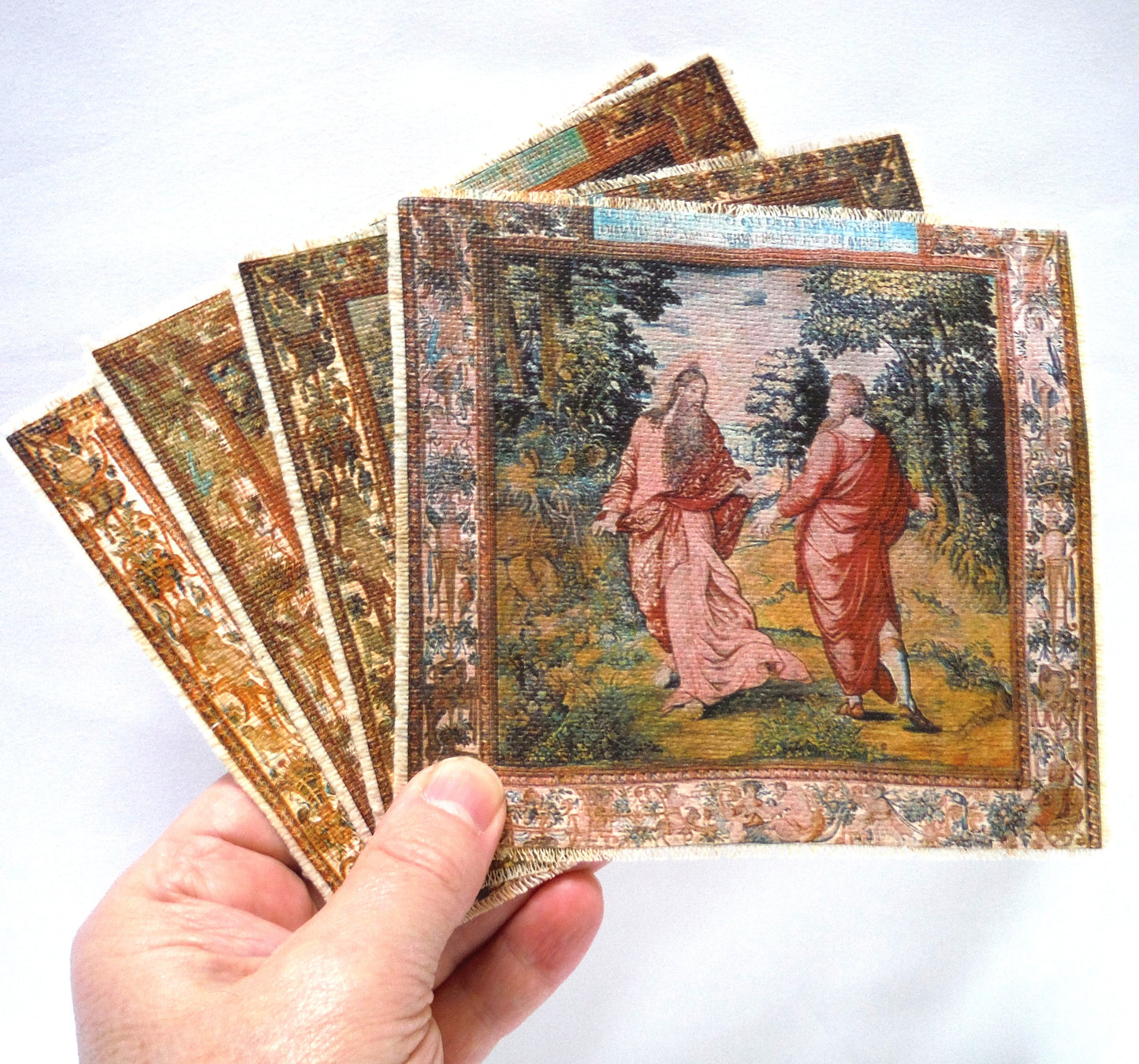 Miniature Antique Woven Tapestry Carpets, Doll Rugs or Table Protectors, (Priced as each)
